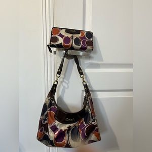 Coach purse and matching wallet